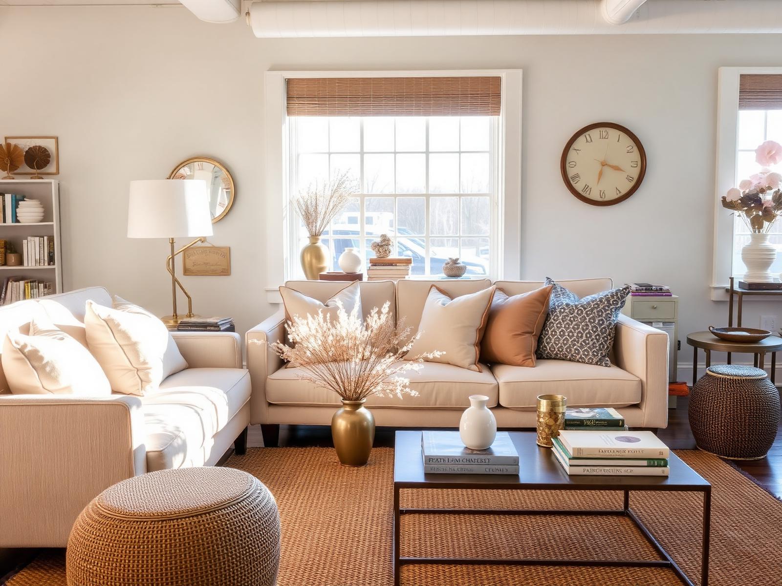 Beautifully styled living room curated by Millie Rae's